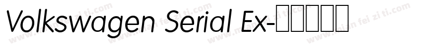 Volkswagen Serial Ex字体转换